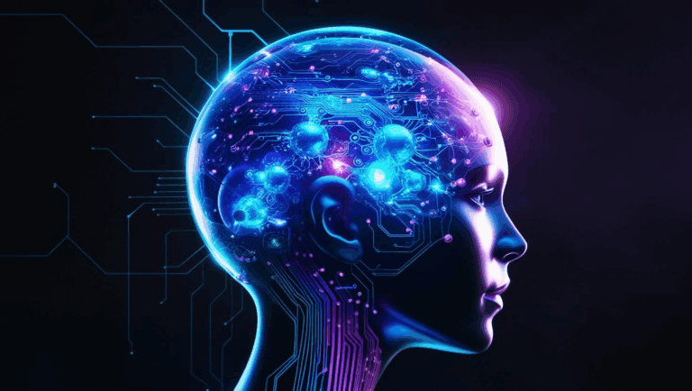 Futuristic digital brain illustration highlighting artificial intelligence and technology concepts for SEO-optimized content.