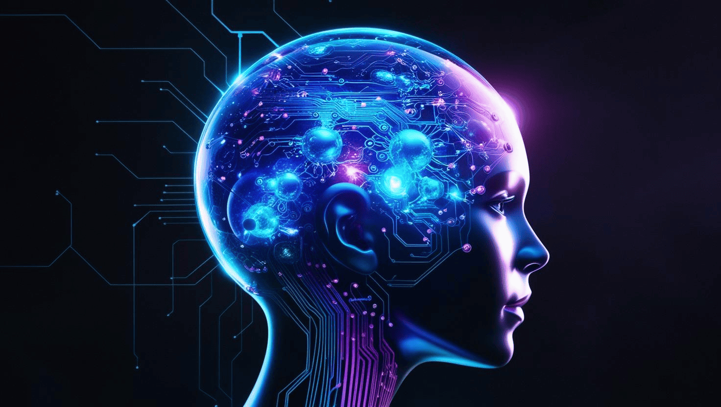 Futuristic digital brain illustration highlighting artificial intelligence and technology concepts for SEO-optimized content.