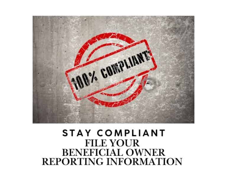 100% compliant stamp on concrete wall image.